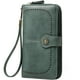 thumbnail image 1 of Cartera RFID TFKGS de piel suave para mujer, plegable, verde con teléfono, 1 of 9