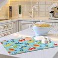 thumbnail image 5 of Lavender Lemon Floral Dishes Drying Mat Absorbent Quick Dry Rainbow Heat Resistant Mats for Kitchen Counter Decoration 16x18 Inch, 5 of 6