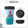 thumbnail image 3 of KLL Lighthouse Sea Port Pattern Stainless Steel Vacuum Insulated Tumbler - Carry Insulated Coffee Mug - Reusable Insulated Cold Brew Iced Coffee Cup Thermos, 3 of 8
