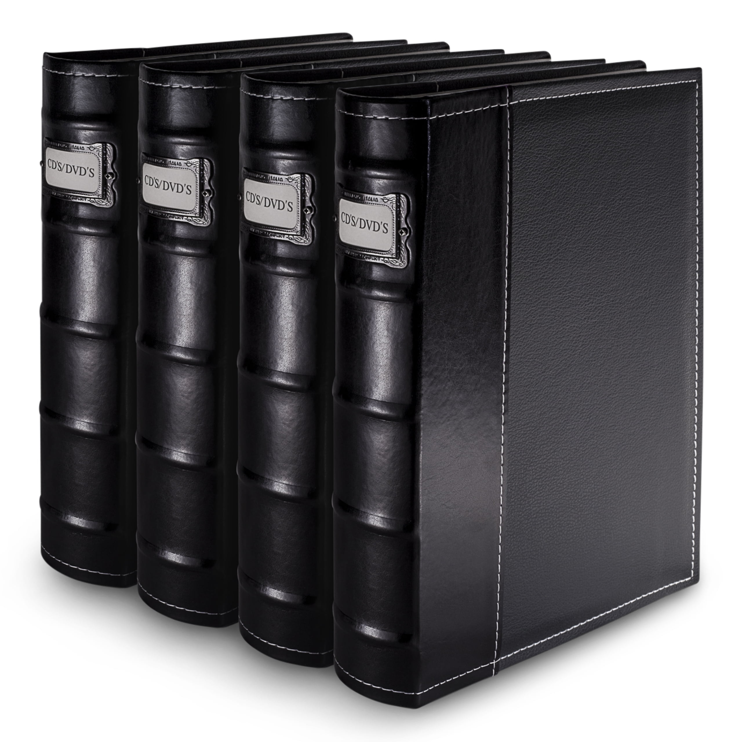 Bellagio-Italia High Capacity CD/DVD Storage Binder - Black