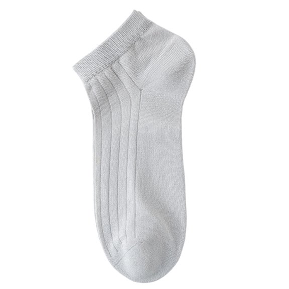 Lumtrix Men's Thin Ankle Socks Summer Lightweight Wicking Socks Dress Casual Business Socks Light Gray One Size