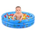 thumbnail image 2 of Piscina para bebés impresa inflable de PVC engrosada [azul/80 cm + bomba de aire] ANGGREK  Otros, 2 of 8