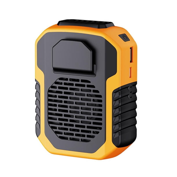 Ventilador Cintura Portátil 6000 MAh Mini Ventiladores Cuello Colgantes Enfriamiento Aire USB (naranja)