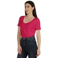 thumbnail image 3 of Inkmeso Basic U Neck Summer T-shirt Short Sleeve Plain Cotton Tshirt Womens, 3 of 7