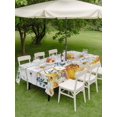 thumbnail image 4 of Outdoor Tablecloths with Umbrella Hole & Zipper, Daisy Spring Floral 54x80 Inch Tablecloth Rectangle, Farmhouse Botanical Green Leaves Wooden Waterproof Table Cloth, Patio/Pool/Picnic Table Covers, 4 of 8