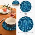 thumbnail image 3 of FREEAMG Blue Christmas Snowflake Pot Holder Trivets Set of 2, Heat Resistant Cotton Rope Round Trivets for Hot Dishes, Bowl,Teapot, Hot Pot and Pans, 3 of 7