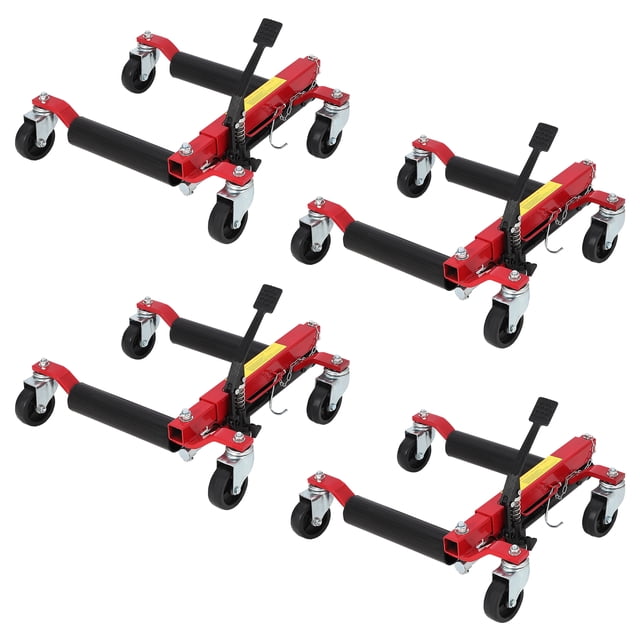Ensemble de Vérins de Diable – Hydraulique 1500 lb, Lot de 2 – Levée à Pédale et Roulettes à 360° – Acier Q235 – Voitures, VUS, Camions et VTT – Résistant à la Rouille – Réparation Auto