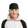 thumbnail image 5 of DALIX Flat Billed Baseball Cap Adjustable Hat Size M L XL in Black, 5 of 6