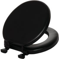 Bemis 4006560 Round Black Soft Toilet Seat, Black