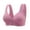 Purple, variant on ,Women's Front Snap Closure Support Daisy Bras Wireless Seamless Gathering Bra Adjustment Yoga Sleep Thin Pad Bralettes Black 46
