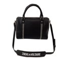thumbnail image 5 of Z@V Nuevo patrón de lichi negro Bolso bandolera de cuero genuino para mujer Bolso tipo cubo, 5 of 5