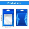 thumbnail image 2 of 100 Pieces Resealable Mylar Ziplock Food Storage Bags with Clear Window Coffee Beans Packaging Pouch for Food Self Sealing Storage Supplies (Blue, 4.7 x 7.9 Inch), 2 of 5