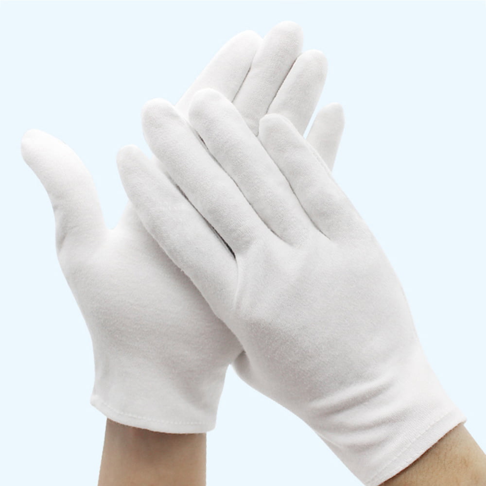 12 Pairs Cotton Gloves Moisturising Health Work Hand Protection Safety Useful