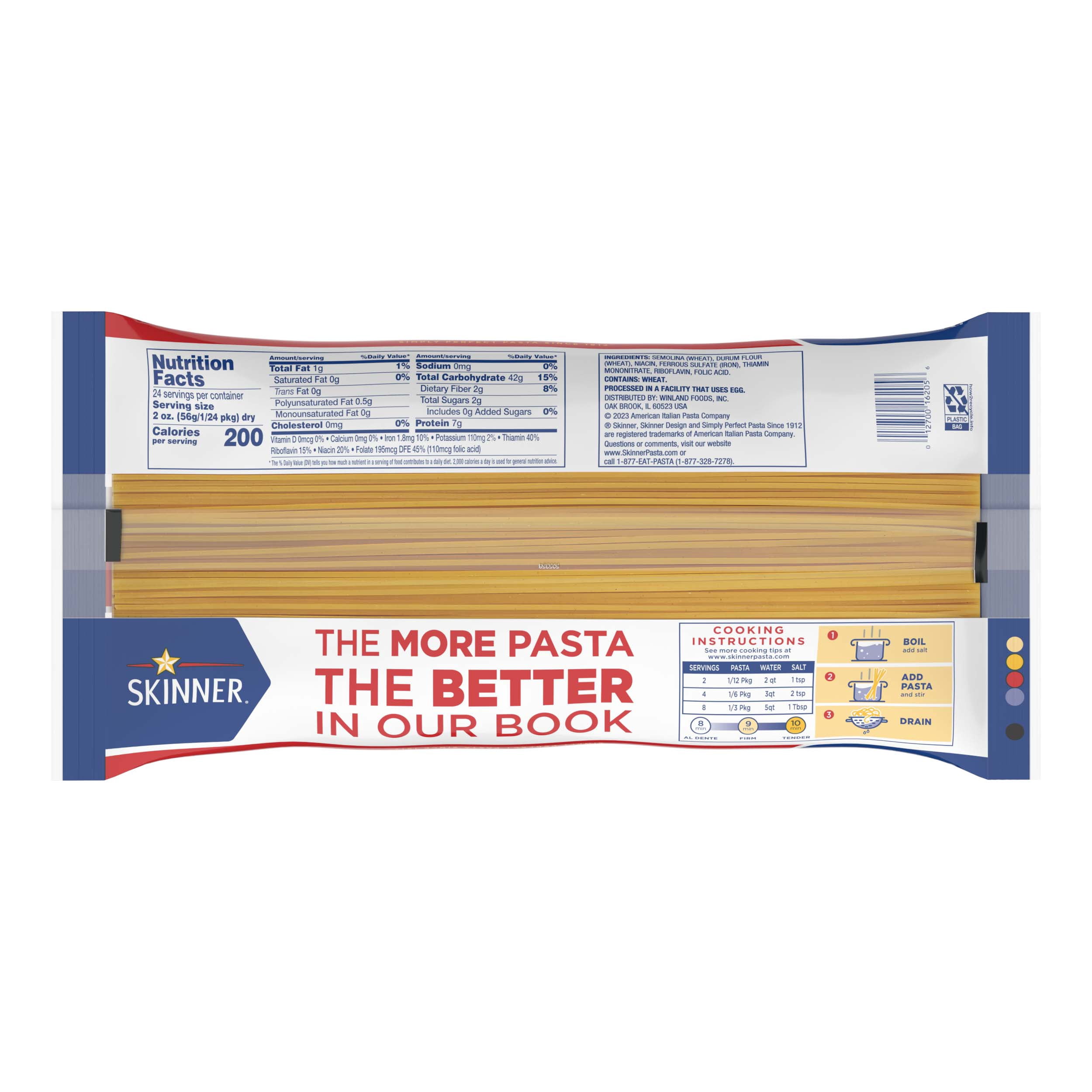(4 pack) Skinner Thin Spaghetti, 48-Ounce Bag