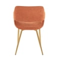 thumbnail image 5 of Margarite Chair, Upholstered Dining Chairs, Mid-Century Modern Dining Chair, Kitchen Chairs for Dining Table, Dining Chairs Set of 2 (Orange Fabric), 5 of 8