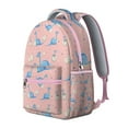 thumbnail image 2 of Artistic Watercolor Dinosaur Student Backpack Cute Dino Illustration Pattern for School Student Retro Roaring Forest Print, 2 of 6