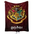 thumbnail image 5 of Manta SANMU de franela suave con el logotipo de Hogwarts de anime, 300 g, 5 of 5