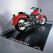 G-Floor Ribbed 5' x 10' Midnight Black Motorcycle Mat, Freedom