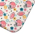 thumbnail image 5 of Colorful Football Helmets and Flowers Pattern Dish Drying Mat for Kitchen 1 Pack, Ultra Absorbent Microfiber Dishes Drainer Mats,16"x18", 5 of 6