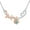 Ocean Blue, variant on 1/3 Carat Moissanite Necklace,D VVS1 18K White Gold over Stering Silver Rose Round Cut Simulated Diamond Pendant Necklace Jewelry Birthday Christmas Mother's Day Gifts for Women Mom