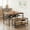Rustic Brown, variant on 4-Piece Dining Table Set with Bench and 2 Chairs,Dining Table Set w/ Storage Wine Rack for Small Space, Apartment