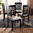 thumbnail image 5 of Baxton Studio Jackson Gray Upholstered Espresso Wood 4-Piece Dining Chair Set, 5 of 7