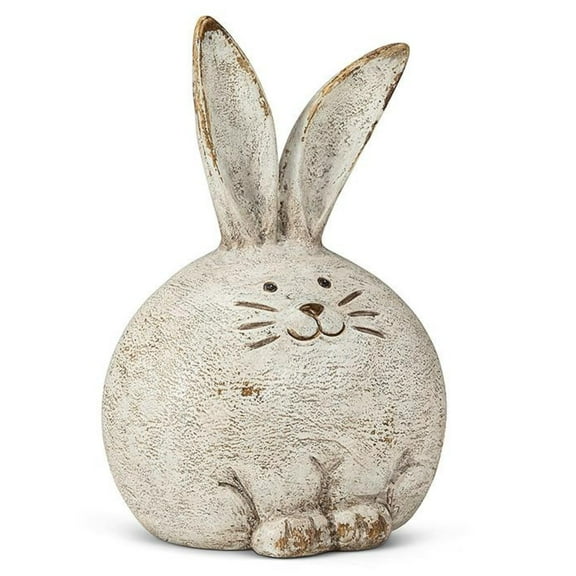 Abbott Collection 27-BW/130 WHT Sm Fat Rabbit-Antq 6.25" H, Antique White