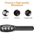 thumbnail image 5 of Knife Sharpener, 3 in 1 Professional Knife Sharpener, Manual Knife Sharpener Sharpener, Knife Sharpener for Stainless Steel Knives of All Sizes(Black), 5 of 5
