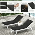thumbnail image 5 of Pakunoda Chaise Lounge Cushions Set of 2, 72" x 21" x 4" Outdoor High-Density Foam Patio Furniture Lounger Replacement Cushions with Zipper Ties Water-Resistant for Pool, Black, 5 of 7