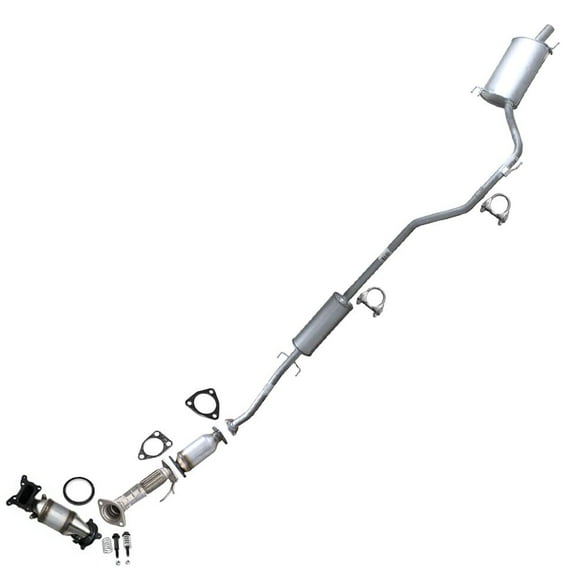 Complete Exhaust System Kit Compatible with Honda Accord 2008-2012 2.4L SEDA