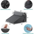 thumbnail image 4 of Wedge Pillow Headboard Orthopedic Bed Wedge Pillows Set for After Surgery Adjustable Pillow Wedge for Acid Reflux&Back Pain Relief Sleeping Back Pillow for Bed Sitting Up Wh, 4 of 6