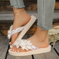 thumbnail image 2 of Dakaela Womens 3D Floral Sandals Non Slip Summer Dressy Thong Flip Flops Yoga Mat Comfortable Backless Walking Slides Slippers Size 6-10, 2 of 7