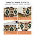 thumbnail image 5 of Abstract Ethnic Style Bed Skirt Queen Size 18" Drop Retro Brown Red Weaving Pattern Ruffled Wrap Around Bed Skirts Adjustable Elastic Bedskirt Dust Ruffle for Queen Size Bed, 5 of 7