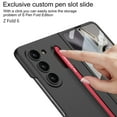 thumbnail image 3 of ELEHOLD Case for Samsung Galaxy Z Fold 6 with Red S Pen ,Slim Luxury PC Protective Cover with Screen Protector Built-in Pen Holder Case for Galaxy Z Fold 6 5G,Black, 3 of 7