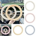 thumbnail image 3 of Lamb Wool Striped Steering Wheel Cover - Warm Antifreeze Protection - Antislip and Wear-Resistant for Comfortable Winter Driving, 3 of 3