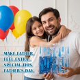 thumbnail image 5 of 12 Pack Fathers Gift Bags with Handles Clear PVC Treat Bags Blue Tie Reusable Party Favor Tote for Dad Men Gifts Candy Small Presents Party Supplies, 5 of 6