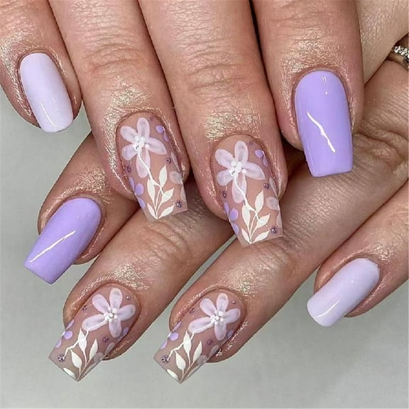 Square Fake Nail Press On Nail Artificial Nail Acrylic False Nail Stick On Nail