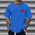 thumbnail image 1 of T-Shirt Vintage Décontracté Imprimé Partiel pour Hommes, Col Rond, Manches Courtes, Grande Taille, 1 of 3