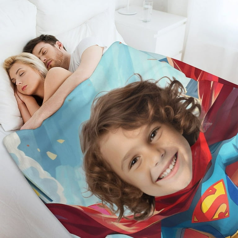 Kids Superhero Blanket Custom Blanket for Boys Personalized Super Hero Blanket with Photo and Name Walmart