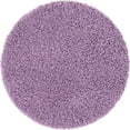 thumbnail image 1 of Unique Loom Tapis en Peluche Moderne Shag Soli 3' 3 x 3' 3 Rond Lilas, 1 of 2