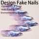 thumbnail image 5 of Uñas postizas de presión, kit de 24 piezas con forma de almendra brillante y purpurina para mujeres y niñas., 5 of 5
