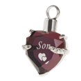 thumbnail image 5 of Heart Cremation Jewelry Ash Urn Memorial Keepsake Pendant - Son, 5 of 10
