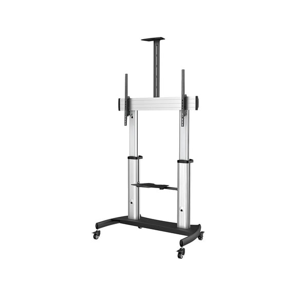 HEAVY DUTY ROLLING MOBILE TV STAND/CART ON WHEELS FOR 60-100IN VESA DISPLAYS (10
