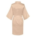thumbnail image 4 of BLVB Women's Satin Robe Solid Color Short Silk Robes V-Neck Bridesmaid Wedding Party Bathrobes Loungewear Sleepwear, 4 of 5