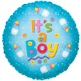 thumbnail image 1 of Globo de Aluminio Diseño Redondo Its A Boy (Azul, Multicolor), 1 of 2