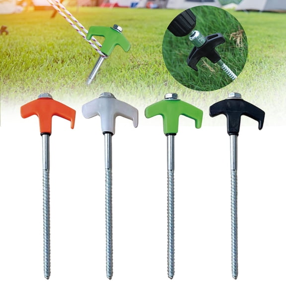 Screw in Tent Stakes Threaded Tent Stakes Camping Stakes Ground Stakes for Outdoor and Camping