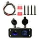 thumbnail image 5 of Panel del enchufe del del USB de 12V-24V de la motocicleta del coche para teléfonos /marino/móviles, luces LED azules shamjiam panel de enchufe usb del coche, 5 of 8