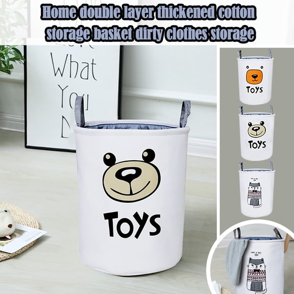 xgfhyjeh Collapsible Laundry Bag with Handles, Dirty Clothes Laundry Basket for Baby Kids Nursery, Freestanding Foldable Large Laundry Hamper, Decorative Storage Container, Folding Big Cute Washing Bin