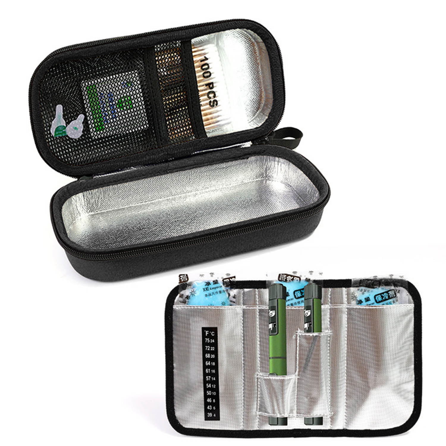 Medical Insulin Pen Case Pouch Cooler Diabetic Pocket Cooling Protector Bag Zip 