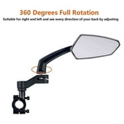 Addmotor Bike Biking Mirror Handlebar Mount, Rotatable Bicycle Rear View Glass Mirror, Wide Angle Safety Mirror 360° Rotation for Mountain Road Bike